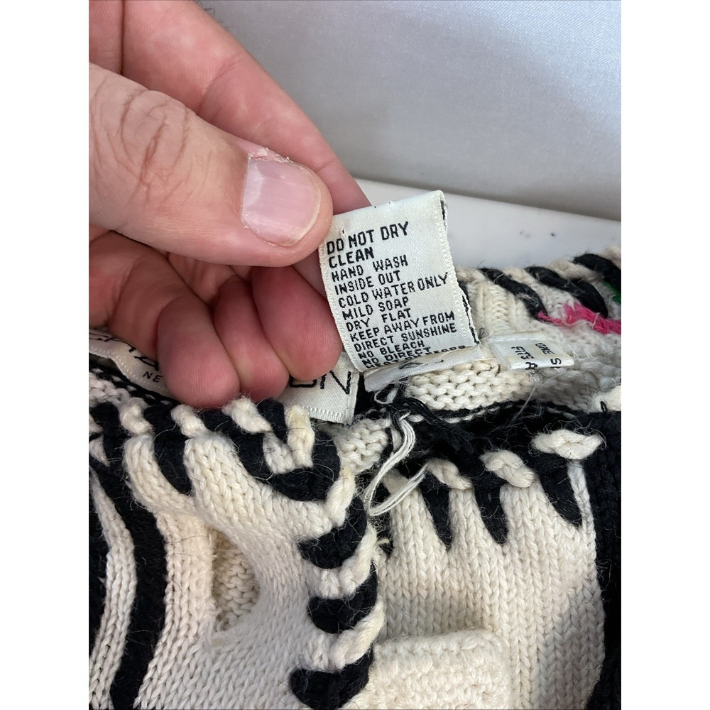 VTG Michael Simon OS Unique Checkered Funky Sweater Cardigan art to wear Gaudy - Picture 8 of 11
